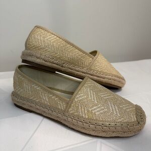 CALVIN KLEIN Women's Espadrilles Flats Shoes Padona Round Toe Beige Size 7M NWOB